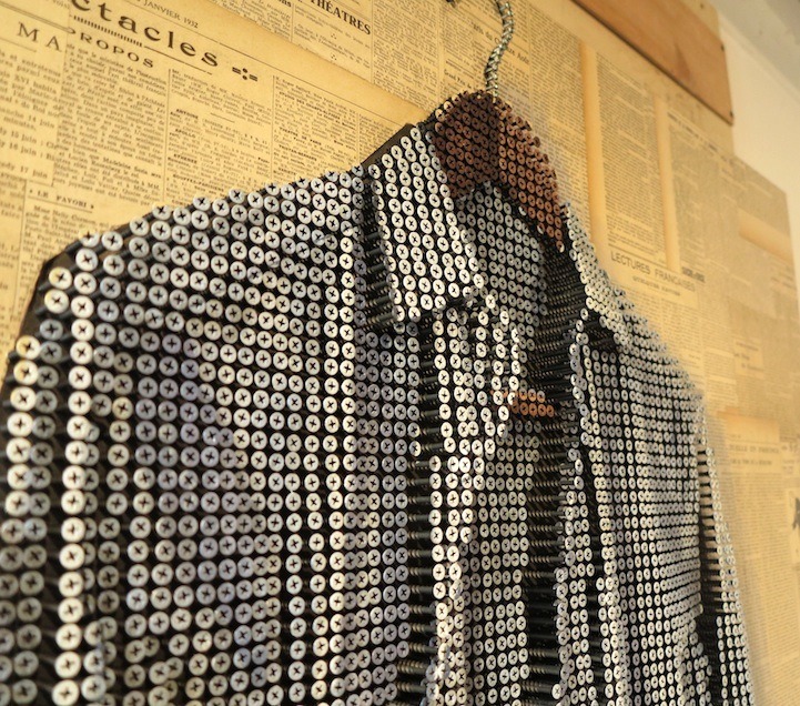 nickelsonwooster:  from89: Unique Shirt is Made Out of 3,500 Screws (by Andrew Myers)