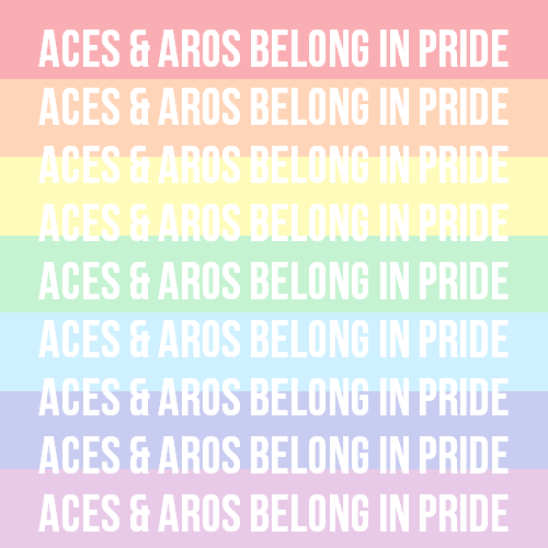 nonbinarypastels:[Image: A pastel rainbow color block with repeating white text that reads “aces and