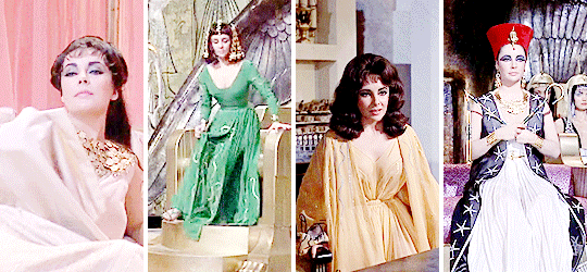 barbara-stanwyck:  Elizabeth Taylor’s wardrobe for Cleopatra (1963). She allegedly