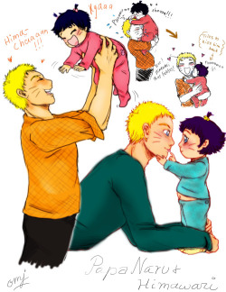 ask-himawari-and-hinata:  HAPPY FATHER’S DAY, PAPA! ヾ(●ω●)ノ♡♡♡(We all love you for all that you do for the village and our family and me, Himawari ^___^  Mama, nii-chan and I have a special ramen treat for you today. We love you very