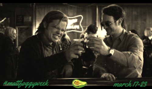 significantowl: [image: Matt and Foggy sitting at a bar, smiling, toasting each other with beer glas