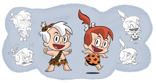 In early 2016, I was one of several artists asked to take a shot at designing a new Flintstones show