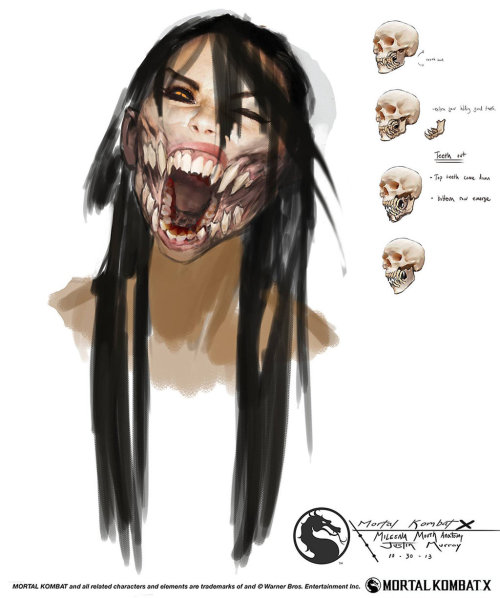 fhtagn-and-tentacles:MKX MILEENA MOUTH ANATOMY by Justin Murray