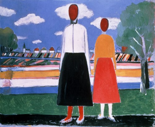 grupaok: Kazimir Malevich, Two Figures in a Landscape, 1932. Today marks the second anniversary of g