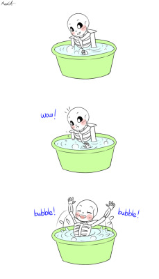 mooncatyao:  [Bath] Grillby & little