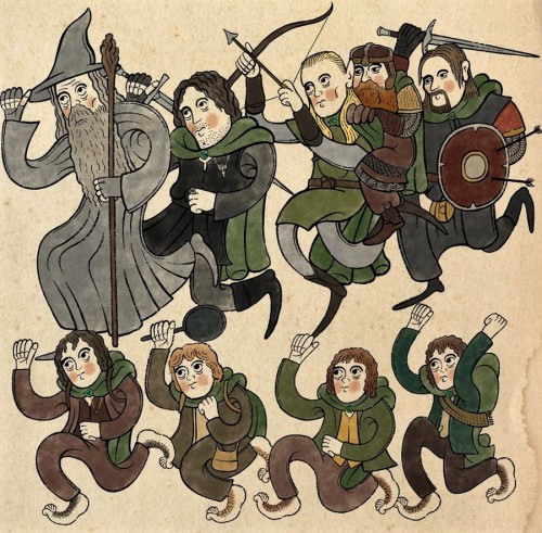 borderland-ranger:The Fellowship of the Ring medieval style, by Sharon Williamson.