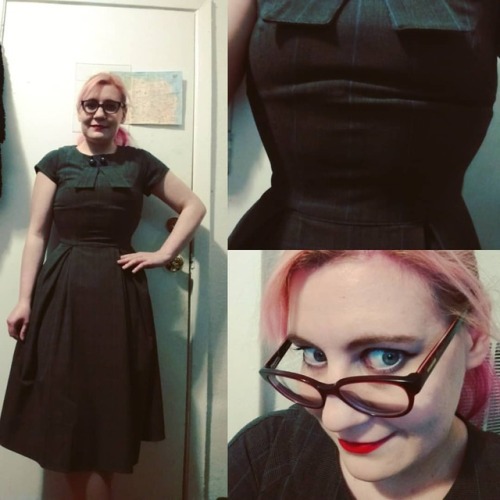 Serving up those &lsquo;50s librarian looks. #ootd #fotd #authenticcorset #vintagevixen #hellbunny #