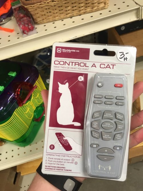 randomitemdrop: Item: remote control for cats; one button may be used per round. Feline creatures (s