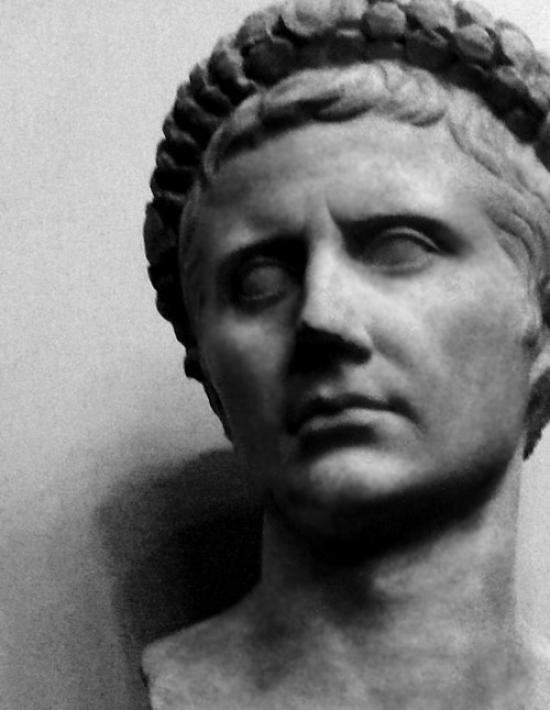 artgif: Marble bust of Gaius Julius Caesar Augustus Octavius