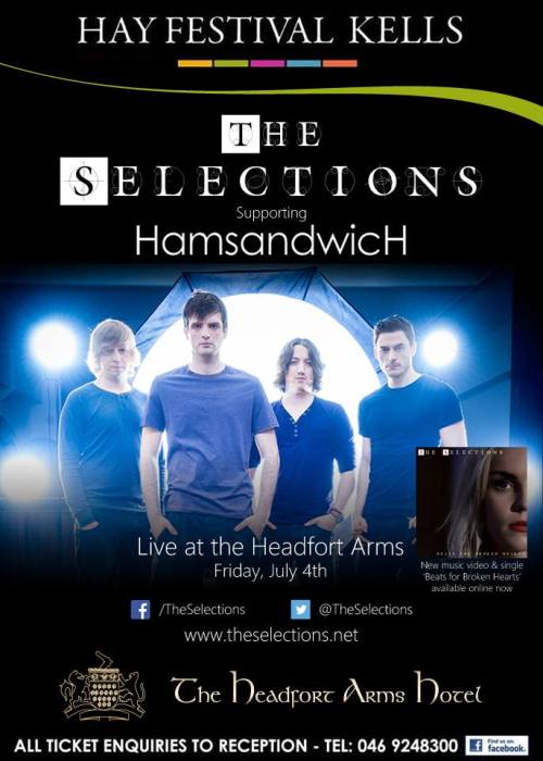 We’re delighted to be supporting Ham Sandwich for theHay Festival Kells in the Headfort Arms Friday July 4th. Hope to see you all there!