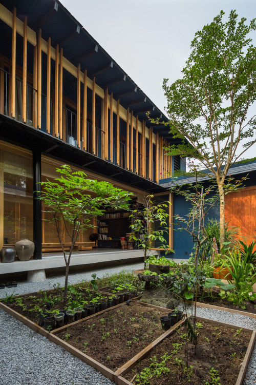 A Tranquil Vietnamese House With A Courtyard