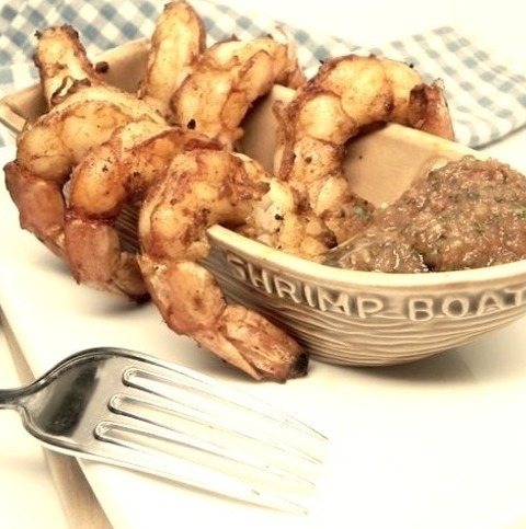 Seafood - Shrimp - Tex-Mex Grilled Shrimp And Salsa Dip Chili-seasoned Shrimp Into A Homemade Smoky Grilled