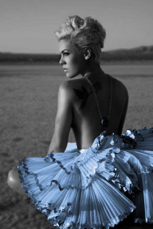 Porn ileatherandlace:  P!NK in Blue ♥ Follow photos