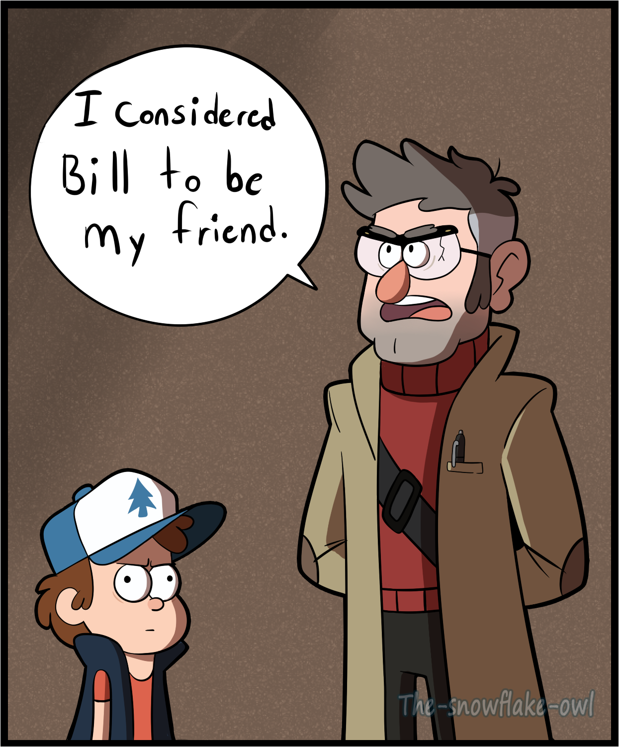 the-snowflake-owl:  Grunkle Ford knows very little about friendship. Based on charlesoberonn‘s