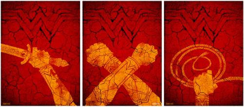 welcome2creepshow:Poster Posse’s tribute to “Wonder Woman”Artwork By: Alan Brooks, Orlando Arocena, 