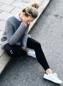 thestyle-addict:  Grey Sweater  