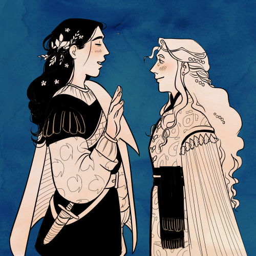Turgon and Finrod meeting again in Aman, for @arofili! 