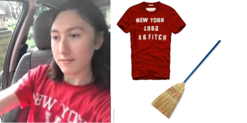 communistbakery: Steal her look - Tish Simmonds Abercrombie & Fitch Cotton New York Tee - $12.99
