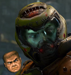 the-goddamn-doomguy: They went out of their way to make his face resemble the classic hud face as much as possible. I couldn’t be happier.