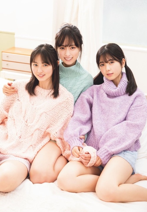 Endo Sakura 遠藤さくら, Kaki Haruka 賀喜遥香, Tsutsui Ayame 筒井あやめ, Shonen Sunday 2020 No.01