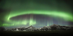 just&ndash;space:  Aurora Borealis over Iceland. Photographer: Jon Hilmarsson  js