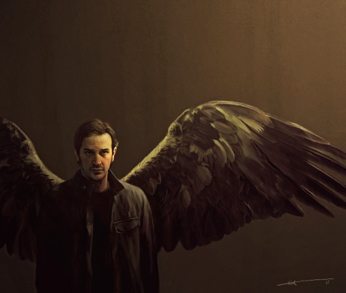 euclase2:  feelsoverloaded:  cumber-porn:  gameofmeatsuits:  thursdangel:  euclase:  I am intensely skeptical of the notion that Sam and Dean only need each other.  I only realised these were drawings when I saw Gabriel’s wings  crowley and bobby look