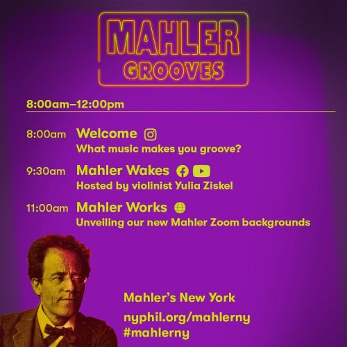 Mahler Grooves all day.Tomorrow (Thursday).Double tap if you plan to tune in!‍♀️‍♂️#mahlernyhttps://