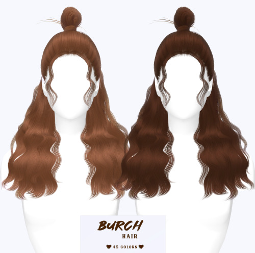  Burch Hair45 colors;Smooth Bone Assignment;Has Morphs;HQ Compatible;[ DL ]—————————Maci Tied To