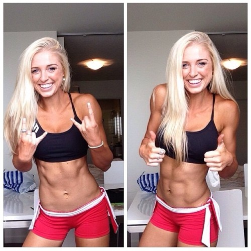 fitgymbabe: How about some #motivationmonday from an #Abmazing #GymBabe .. Great V and look at those