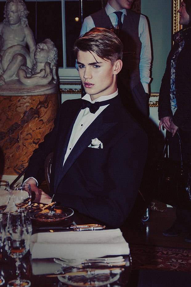 boysbygirls:  The beautiful Sam Harwood at Models 1 in the Men of Savile Row Presentation