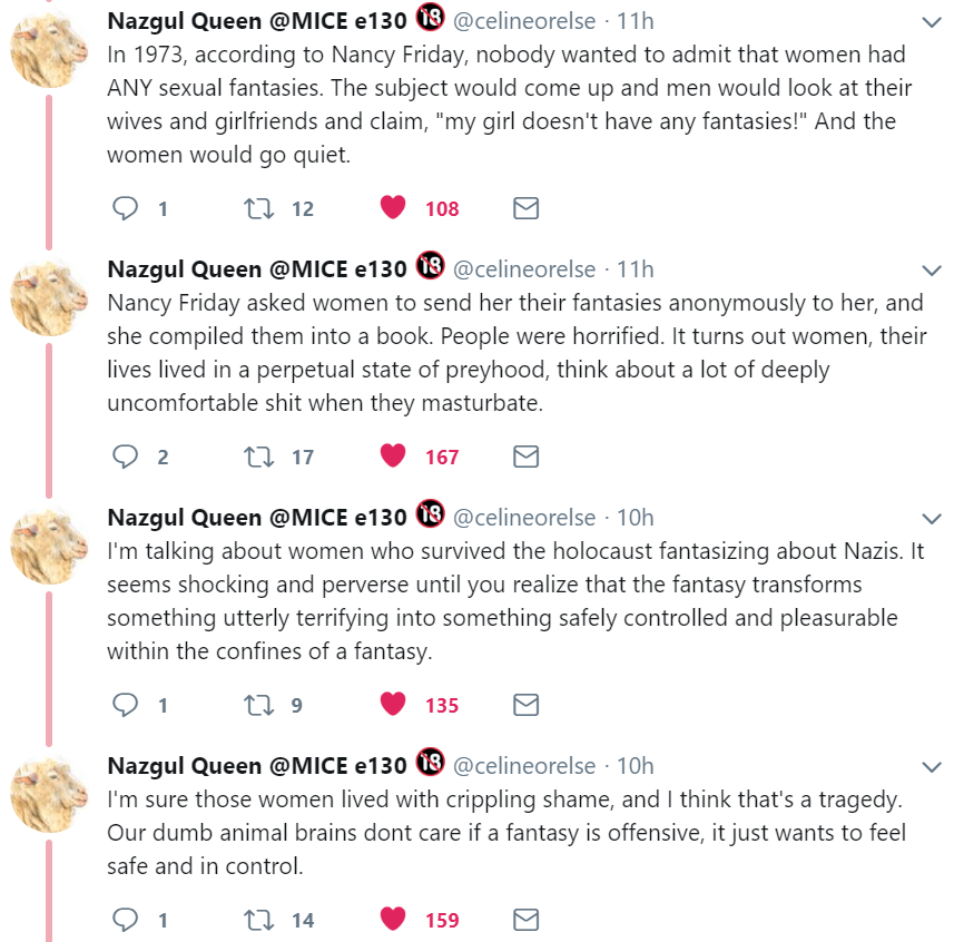 croquettish:Have you ever seen a twitter thread (or, in this case, two!) that so