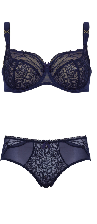 plussizelingerieaddict:Empreinte Bra here x Knickers here (avail in E to F cup)