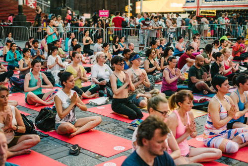 Summer Solstice Yoga In Times Square / International Day of Yoga. June 21, 2015