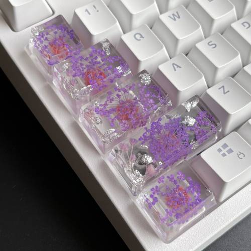 sosuperawesome:Botanical Resin Keycaps on Etsy