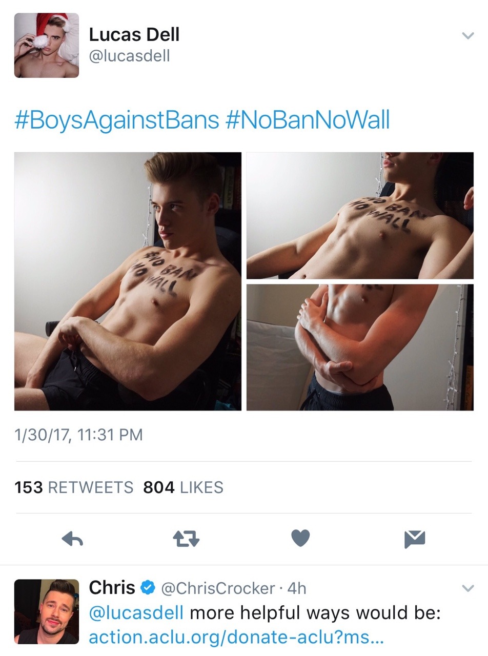 c-bassmeow:  Revolutionary  white gay activism. The wall has been cancelled. Trump