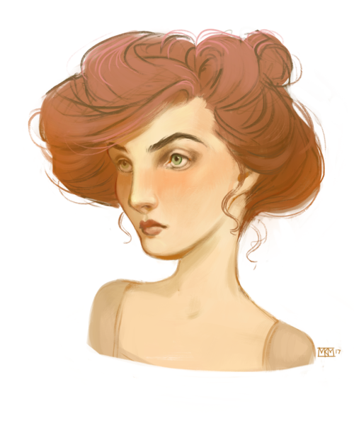 mirandakat:painted a gibson girl :)