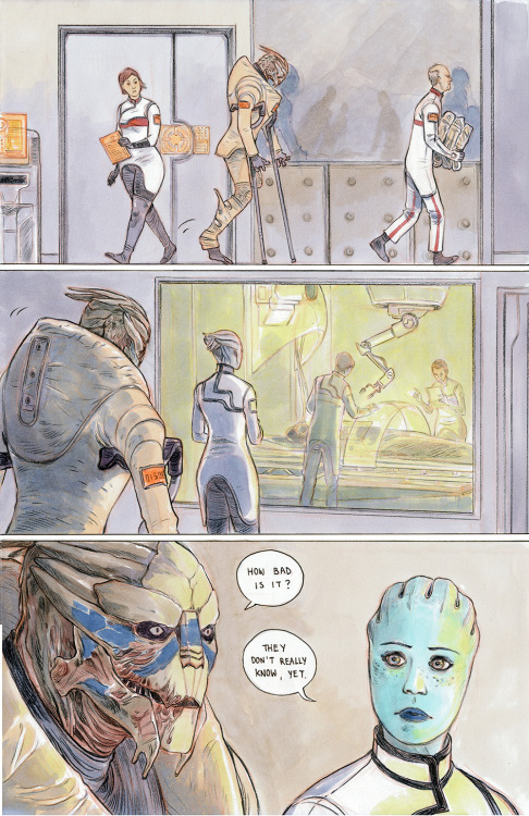 momochanners:  hchomgoblin:  I found the rest of that Mass Effect comic while rifling around in old piles of art, so I figure I should just get over myself and post it. Even though it’s JUST as badly written (and stiff and melodramatic) as I remember!