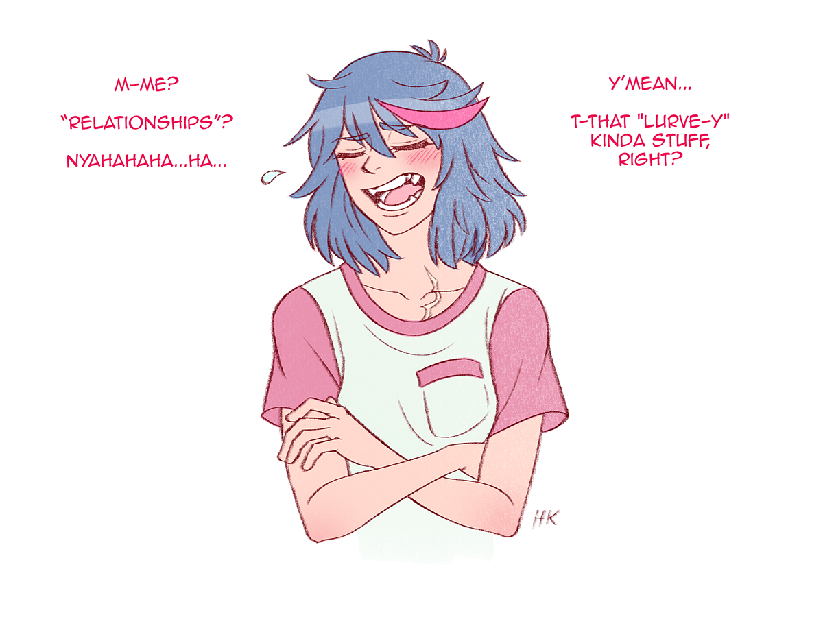 herokick:  Ryuko insists she’s a LVL100 “Lurve Expert”.  ƪ( ͡° ͜ʖ ͡°)ʃ
