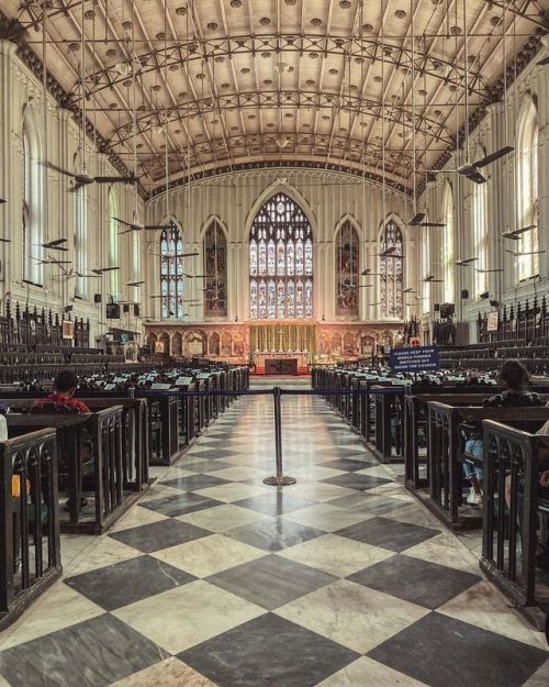 The interior of St. Paul’s Cathedral in Kolkata, India . . . #crewlife #shotoniphone11promax #