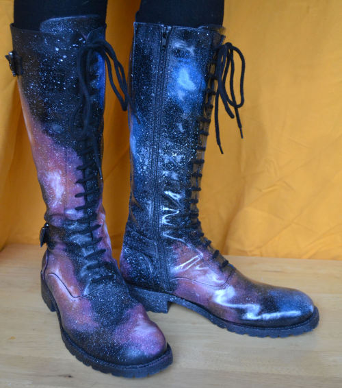 magicallyimprobable:  Space boots vol 2! Need I say more? Compare with our first try. I think these turned out p. nice. Made with Cajahdus, who will henceforth walk in style. Edit: As this is getting tons of notes (as in literally a thousand during one