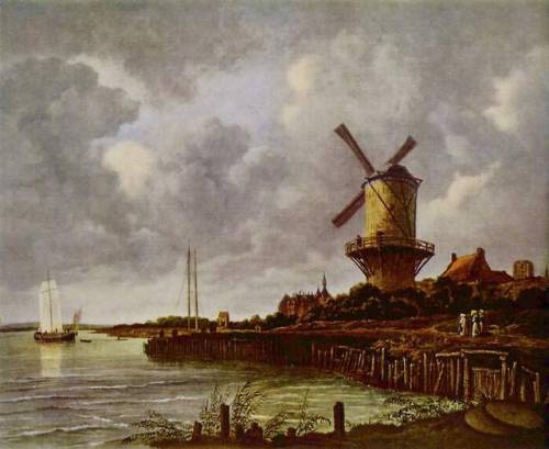 Jacob Isaacson van Ruisdael - The windmill at Wijk bij Duurstede (1665)