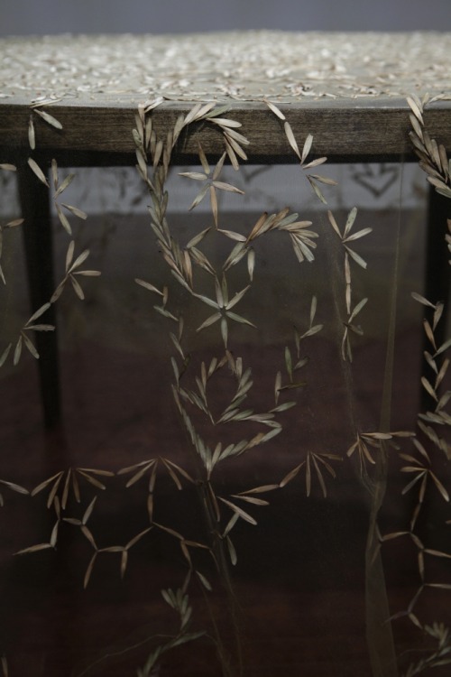 archiemcphee: Kansas City-based artist Rena Detrixhe created this exquisite tablecloth using thousan