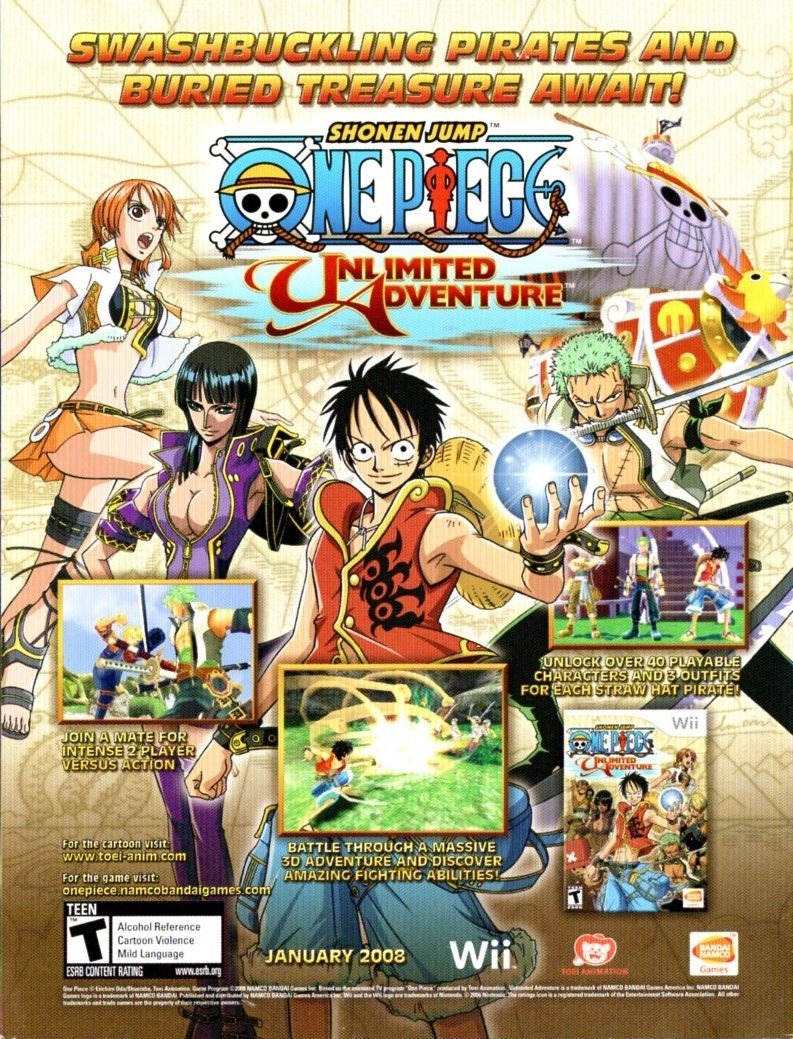 Video Game Print Ads One Piece Unlimited Adventure Wii Usa