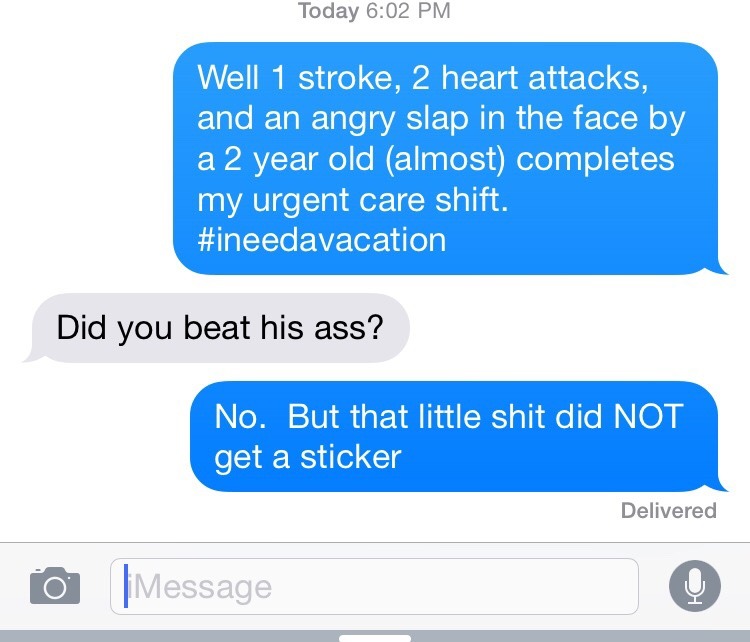 wayfaringmd:  Text between a friend and her husband.
