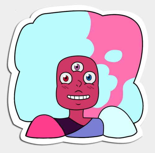 New Redbubble designs. Today’s is Cotton Candy Garnet!
