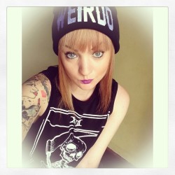 vorpalsuicide:  Those “myspace” shots came in handy to show off my @killstarco WEIRDO and DEATH tank. Now off to a lunch date with my babein baby mamas @sailor_kp and @skullstrippinink ❤️ #killstar #killstarclothing #wearetheweirdosmister 