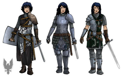 Knight Concepts - Female by daestwen