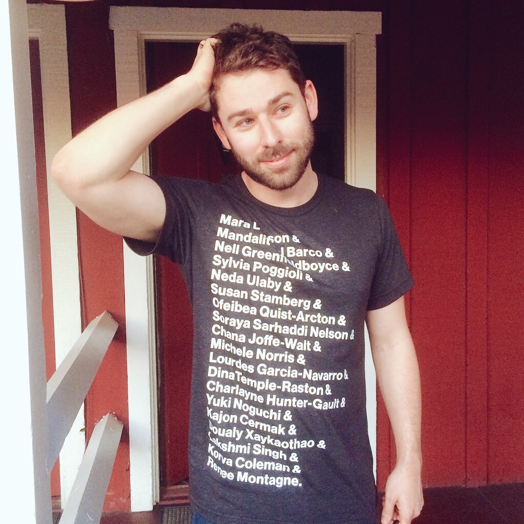 libawr:
“My boo loves the mellifluously-named ladies of npr so much he made a T-shirt about them.
”
Public Radio Nerds unite!