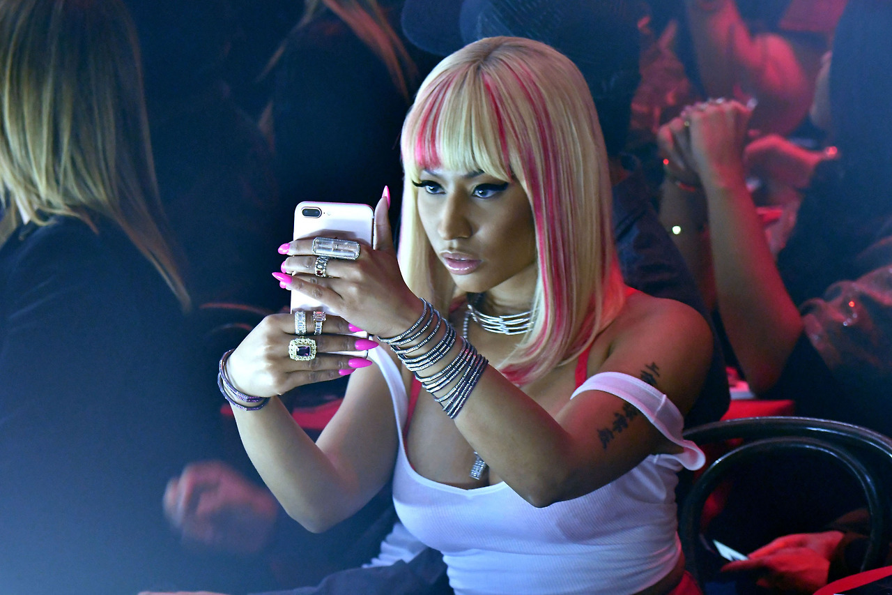 celebsofcolor:  Nicki Minaj attends the Philipp Plein fashion show during New York