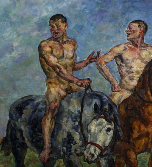 thekcmcus:    Pyotr Konchalovsky, Horse bathing    detail 